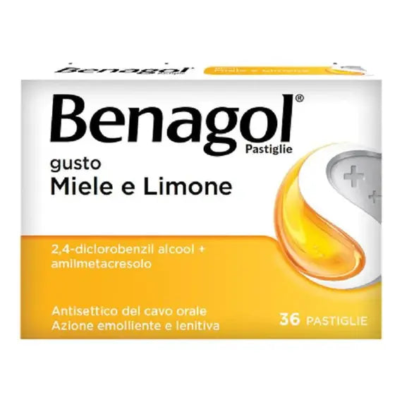 Benagol Miele e Limone 36 Pastiglie per Mal di Gola - Sollievo Immediato su Easyfarma