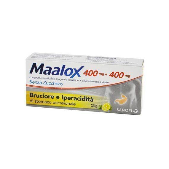Maalox Senza Zucchero Bruciore e Iperaciditã di Stomaco 400mg+400mg 30 Compresse Masticabili | Acquista Online su Farmaclick