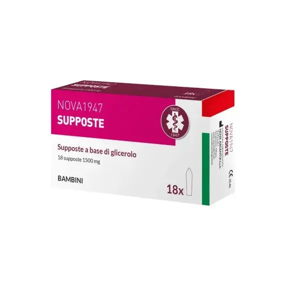 Nova Argentia Nova 1947 Glicerolo 1500mg Supposte Bambini 18 pezzi