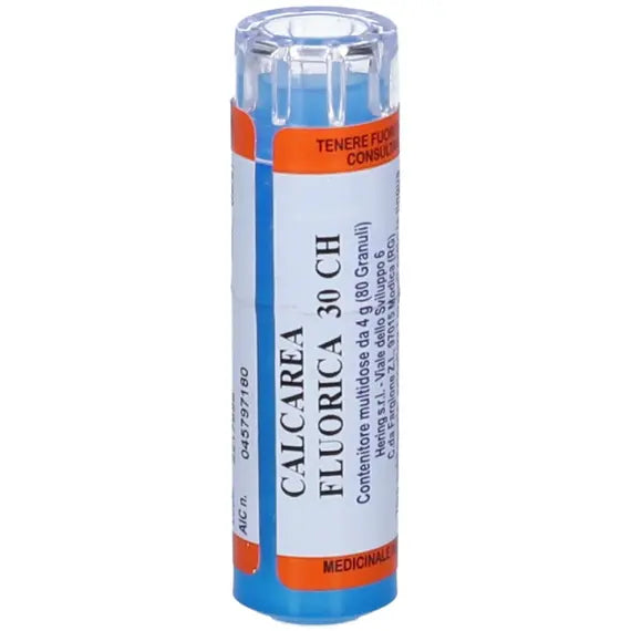 Calcarea fluorica - 30 ch granuli- 1 contenitore multidose in pp da 4 g (80 granuli) con tappo dispensatore in ps