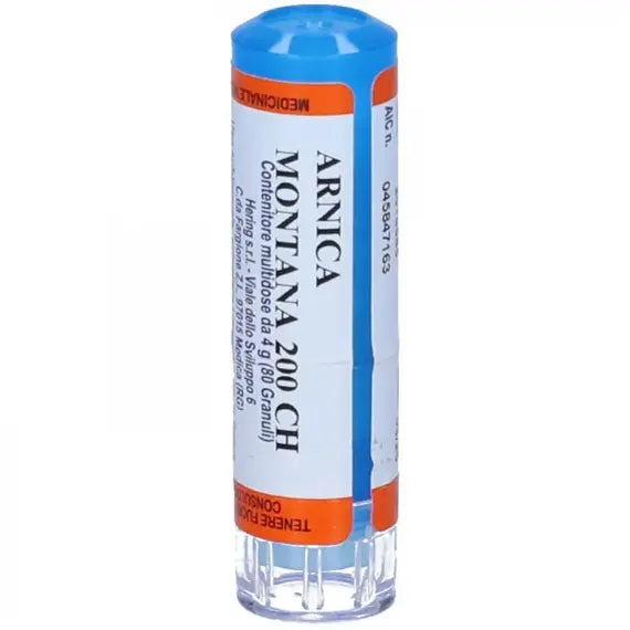 Arnica montana - 200 ch granuli- 1 contenitore multidose in pp da 4 g (80 granuli) con tappo dispensatore in ps