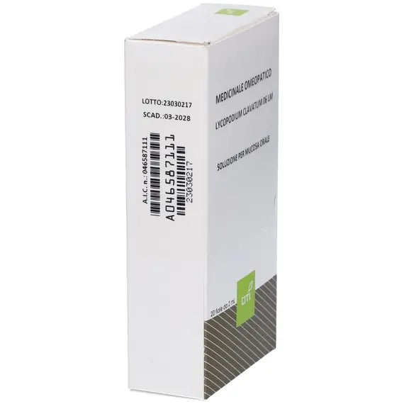 Lycopodium clavatum - 06 lm soluzione per mucosa orale- 20 fiale in vetro in soluzione idroalcolica al 30% v/v da 2 ml