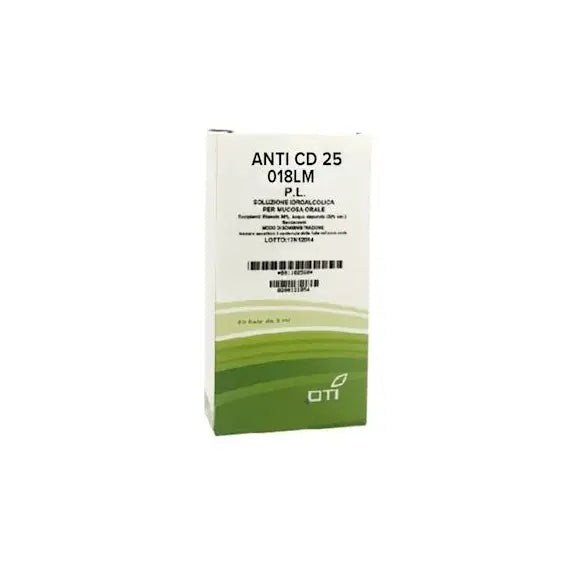 Anti cd 25 - 018 lm soluzione per mucosa orale- 20 fiale in vetro in soluzione idroalcolica al 30% v/v da 2 ml
