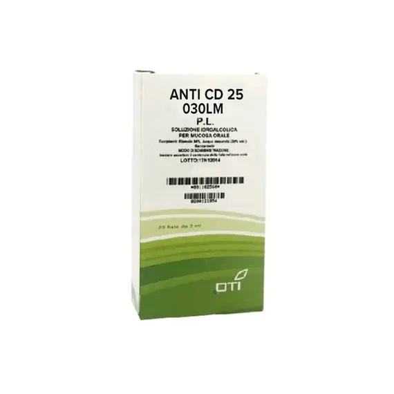 Anti cd 25 - 030 lm soluzione per mucosa orale- 20 fiale in vetro in soluzione idroalcolica al 30% v/v da 2 ml