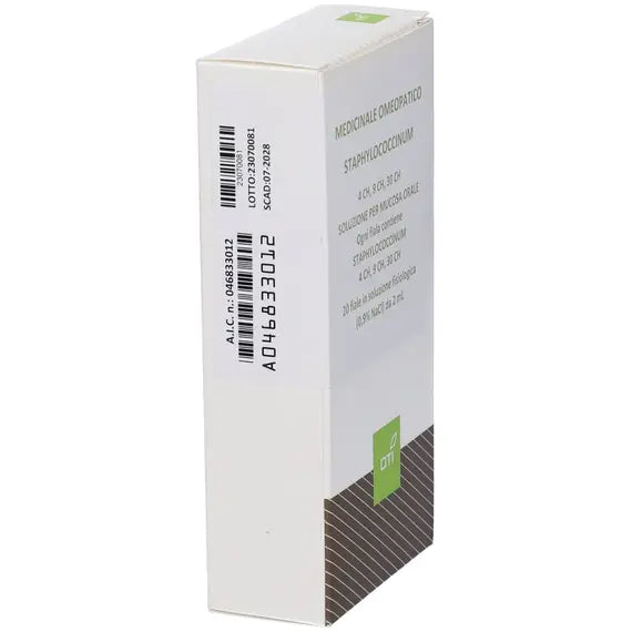 Staphylococcinum - (4 ch, 9 ch, 30 ch) soluzione per mucosa orale- 20 fiale in vetro in soluzione fisiologica da 2 ml
