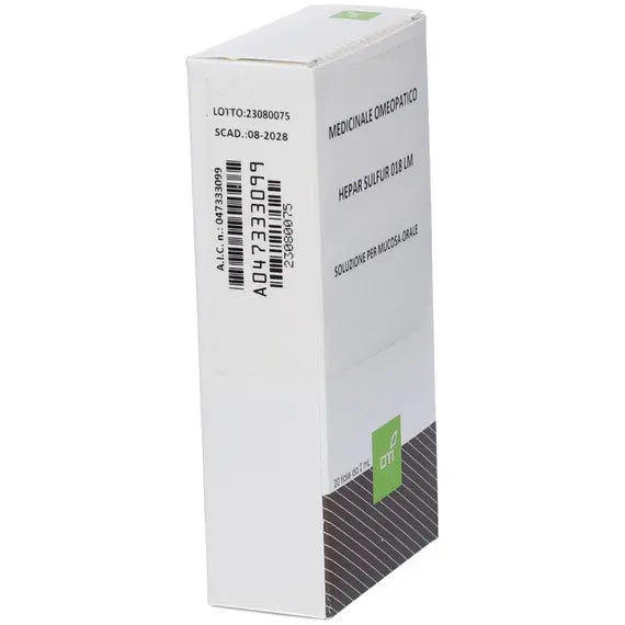 Hepar sulfur - 018 lm soluzione per mucosa orale- 20 fiale in vetro in soluzione idroalcolica al 30% v/v da 2 ml