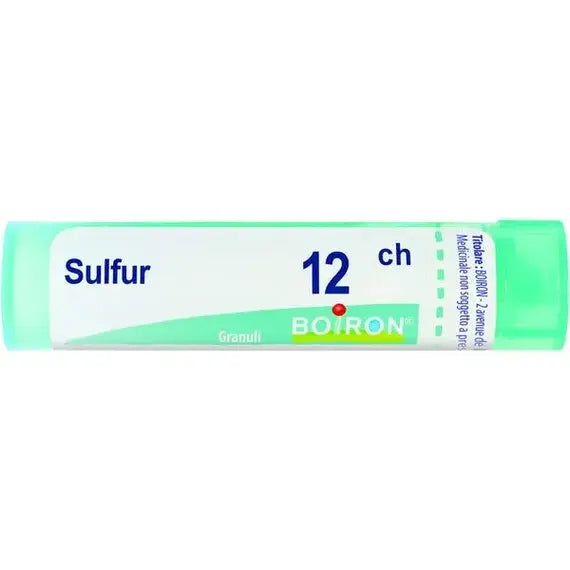 Sulfur - 12 ch granuli- 1 contenitore multidose in pp da 4 g (80 granuli) con tappo dispensatore in ps