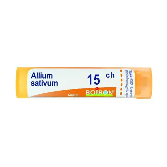 Allium sativum - 15 ch granuli- 1 contenitore multidose in pp da 4 g (80 granuli) con tappo dispensatore in ps