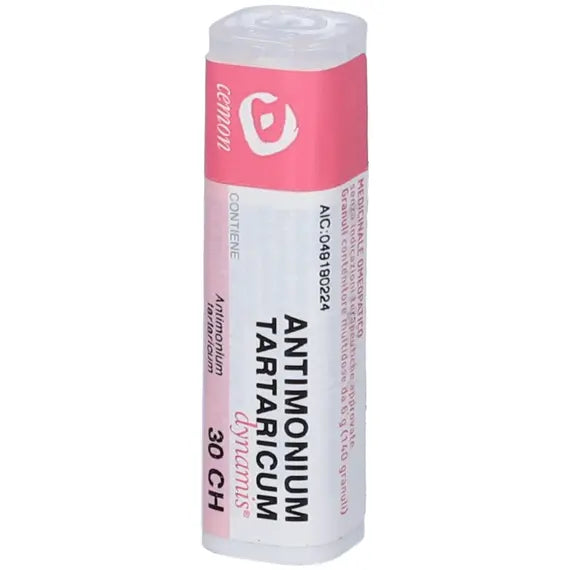 Antimonium tartaricum dynamis - 30 ch granuli- 1 contenitore multidose in vetro/pp da 6 g (140 granuli) con tappo dispensatore in pp