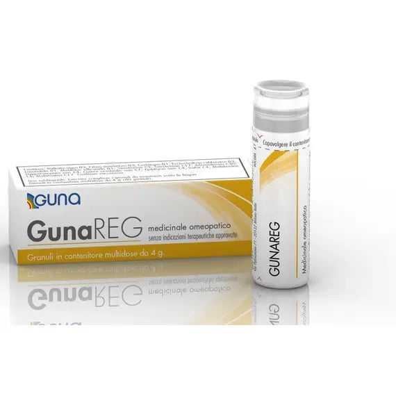Gunareg - granuli- 1 contenitore multidose in pp da 4 g (80 granuli) con tappo dispensatore in ps