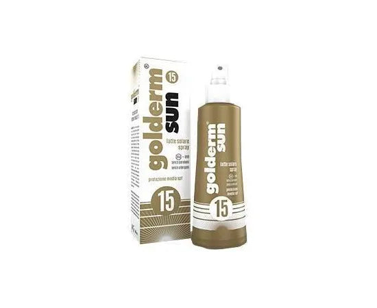 Golderm Sun Latte Solare Spray Protezione Media Spf 15 200 Ml