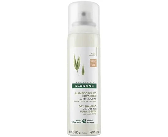 Klorane Trockenshampoo mit Hafermilch besonders sanft braunes und dunkles Haar 150 ml