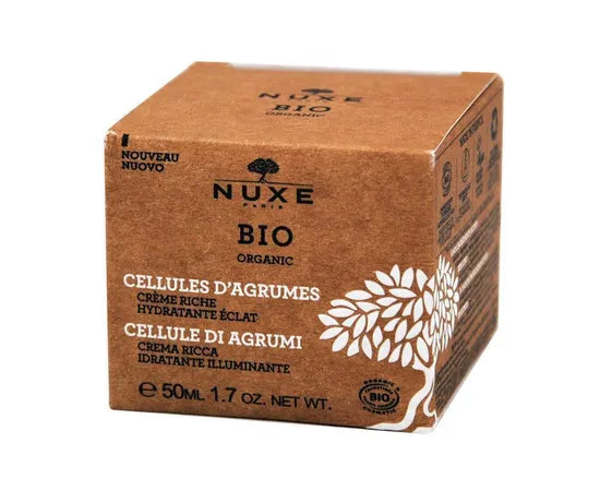 Nuxe Bio Reichhaltige Feuchtigkeitsspendende Leuchtkraftspendende Creme mit Zitruszellen 50ml