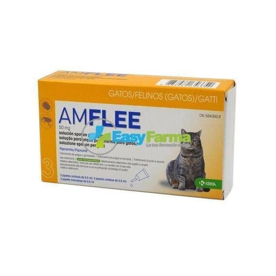 Amflee Trattamento di Pulci e Zecche per Gatti 3 Pipette Monodose da 0.5 Ml | Acquista Online su Farmaclick