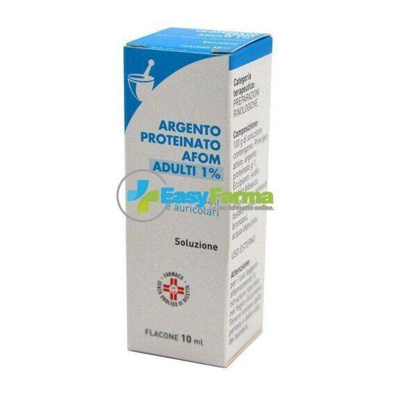 Argento Proteinato Afom Adulti 1% Gocce Nasali e Auricolari 10 Ml | Acquista Online su Farmaclick