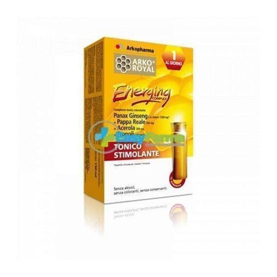 Arkopharma Arko Royal Energing Complex 10 Fiale Integratore Alimentare con Panax Ginseng, Pappa Reale, Acerola, Propoli | Acquista Online su Farmaclick
