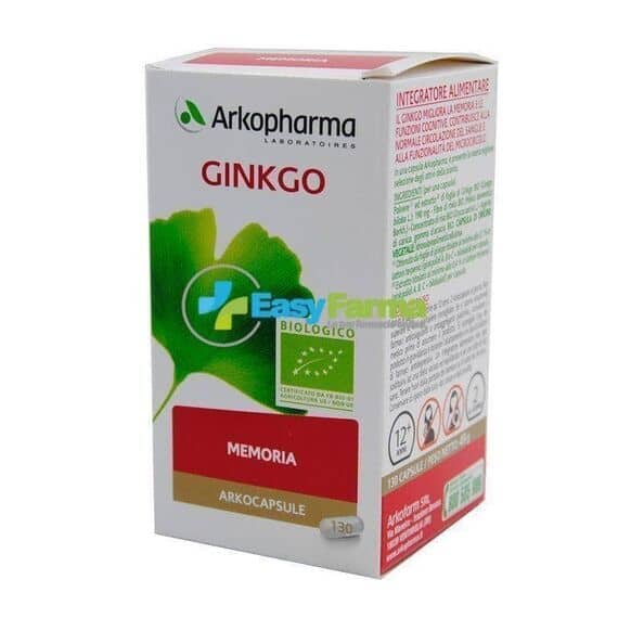 Arkopharma Arkocapsule Ginkgo Biologico Memoria 130 Capsule | Acquista Online su Farmaclick