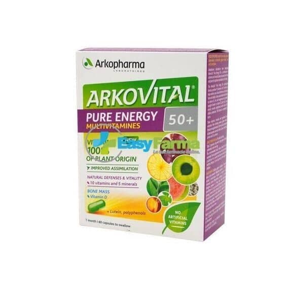 Arkopharma Arkovital Pure Energy 50+ Multivitaminico 60 Compresse | Acquista Online su Farmaclick