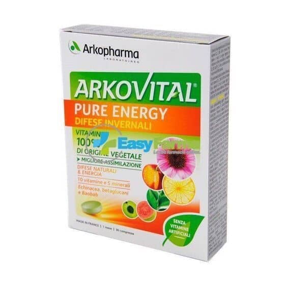Arkopharma Arkovital Pure Energy Difese Invernali & Energia Echinacea, Betaglucani, Baobab 30 Compresse | Acquista Online su Farmaclick