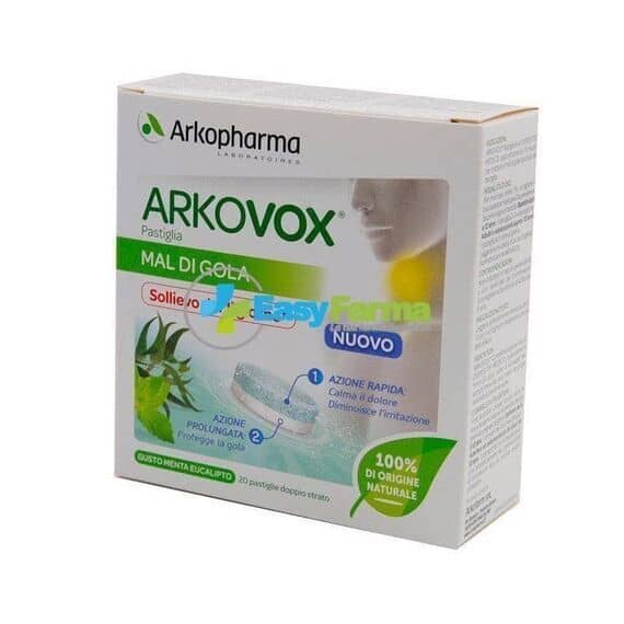 Arkopharma Arkovox Mal di Gola Gusto Menta Eucalipto 20 Pastiglie | Acquista Online su Farmaclick