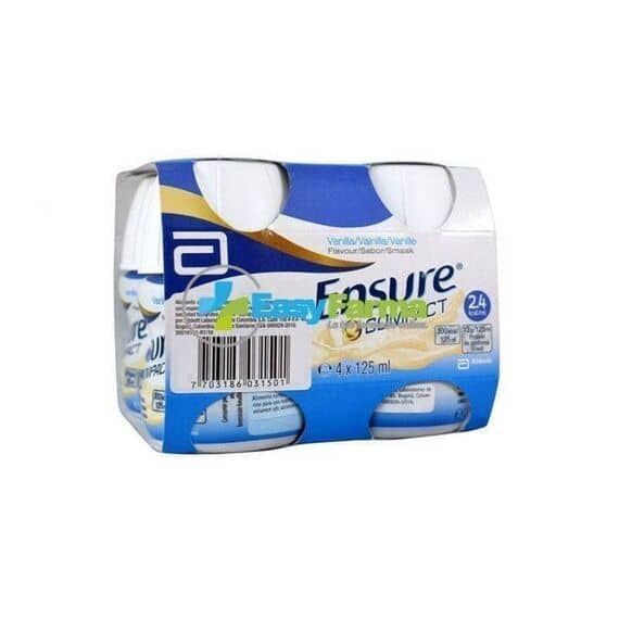 Abbott Ensure Compact Supplemento Alimentare Ipercalorico Gusto Vaniglia 4x125ml | Acquista Online su Farmaclick