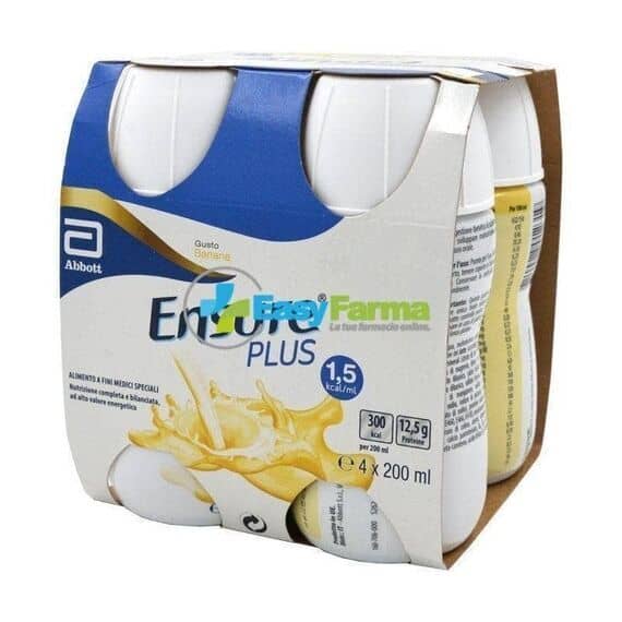 Abbott Ensure Plus Supplemento Alimentare Ipercalorico Gusto Banana 4x220 Ml | Acquista Online su Farmaclick