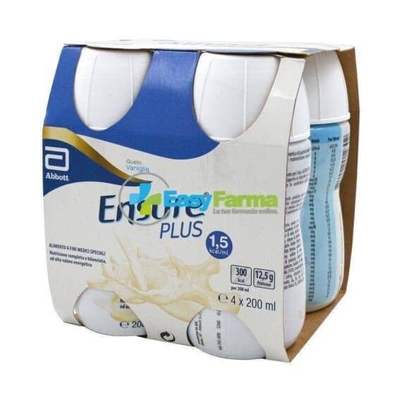 Abbott Ensure Plus Supplemento Alimentare Ipercalorico Gusto Vaniglia 4x220 Ml | Acquista Online su Farmaclick