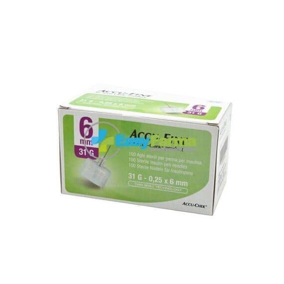 Accu Fine Aghi Sterili per Penna e Insulina 100 Pezzi 31 G 0.25 X 6 Mm | Acquista Online su Farmaclick