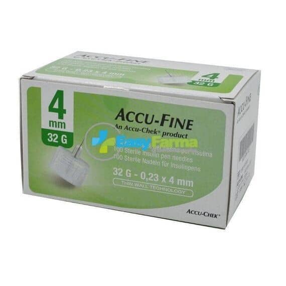 Accu Fine Aghi Sterili per Penna e Insulina 100 Pezzi 32 G 0.23 X 4 Mm | Acquista Online su Farmaclick