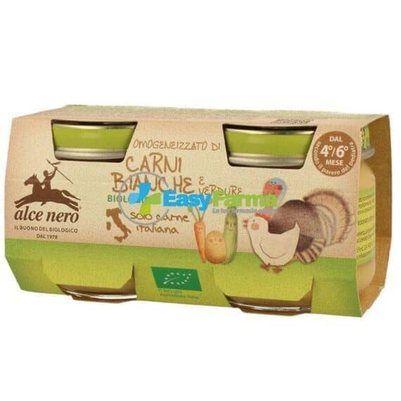 Alce Nero Omogeneizzato di Carni Bianche con Verdure Biologico 2 X 80 G | Acquista Online su Farmaclick