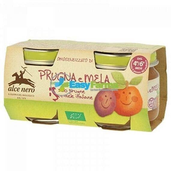 Alce Nero Omogeneizzato di Prugna e Mela Biologico 2 X 80 G | Acquista Online su Farmaclick