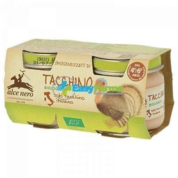Alce Nero Omogeneizzato di Tacchino Biologico 2 X 80 G | Acquista Online su Farmaclick