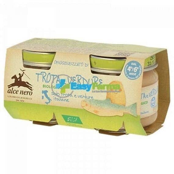 Alce Nero Omogeneizzato di Trota e Verdure Biologico 2 X 80 G | Acquista Online su Farmaclick