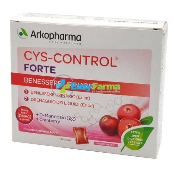 Arkopharma Cys Control Forte Integratore Alimentare per il Benessere Urinario 14 Bustine Gusto Lampone | Acquista Online su Farmaclick