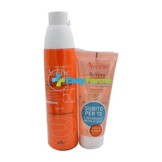 Avene Solare Kit Spray Spf 50+ 200 Ml + Trixera Nutrition Detergente 100 Ml | Acquista Online su Farmaclick
