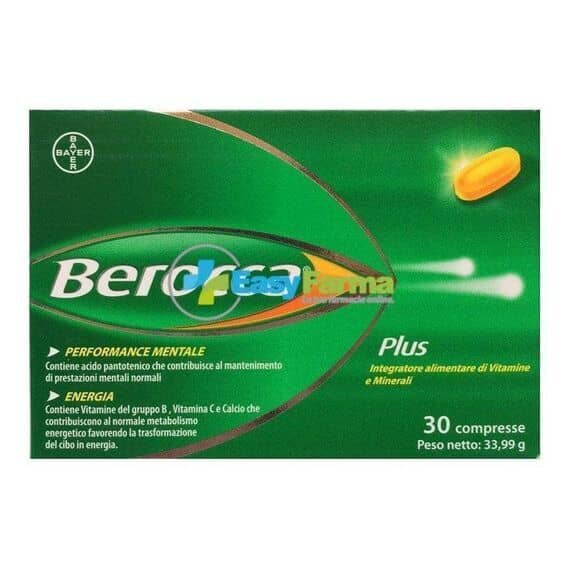 Berocca Plus Integratore Alimentare di Vitamine e Minerali 30 Compresse | Acquista Online su Farmaclick