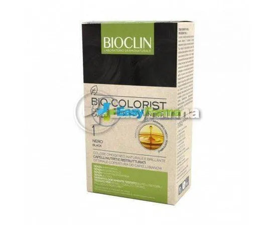 Bioclin Bio Colorist Dauerhafte Haarfarbe mit Bio-Arganöl 1 Schwarz