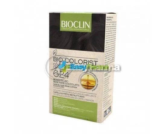 Bioclin Bio Colorist Dauerhafte Haarfarbe mit Bio-Arganöl 6.24 Dunkelblond Beige Kupfer Schokolade