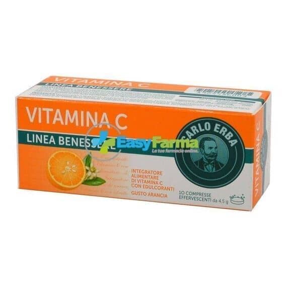 Carlo Erba Vitamica C Integratore Alimentare 10 Compresse Effervescenti Gusto Arancia | Acquista Online su Farmaclick