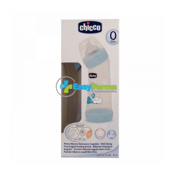 Chicco Biberon Benessere Angolato 0m+ Bimbo Flusso Normale Silicone 250 Ml | Acquista Online su Farmaclick