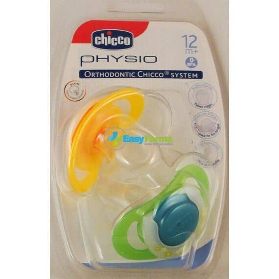 Chicco Physio Ciuccio Anatomico Silicone 12m+ Giallo e Verde | Acquista Online su Farmaclick