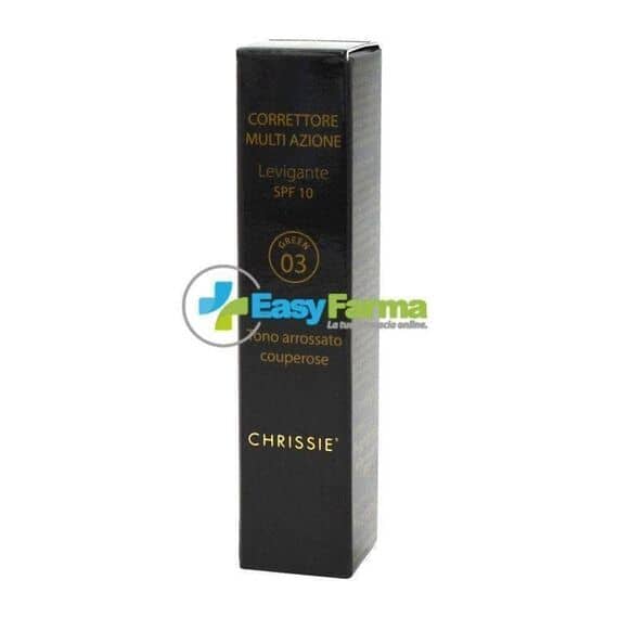Chrissie Correttore Multi Azione Levigante Spf10 Tono Arrossato N.3 Color Green | Acquista Online su Farmaclick