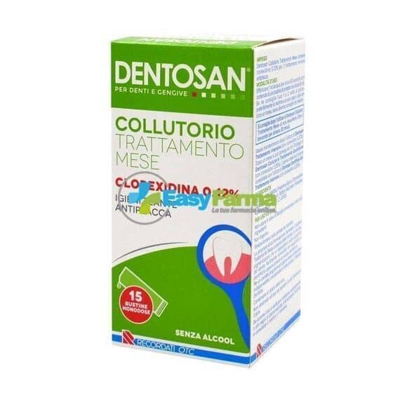 Dentosan Clorexidina 0,12% Collutorio Trattamento Mese Igienizzante Antiplacca 15 Bustine Monodose da 10 Ml | Acquista Online su Farmaclick