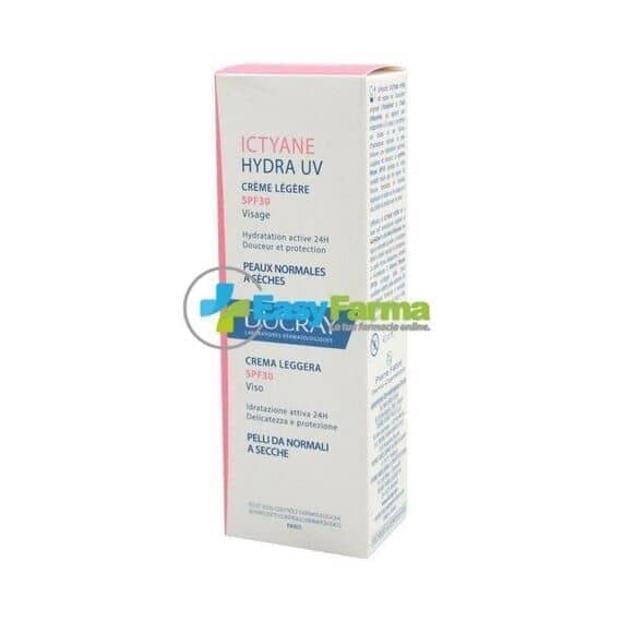 Ducray Ictyane Hydra Uv Spf 30 Crema Leggera Viso per Pelli da Normali a Secche 40 Ml | Acquista Online su Farmaclick
