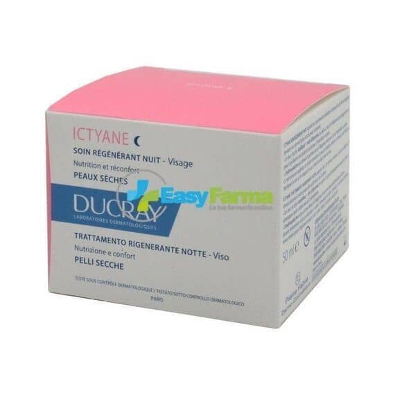 Ducray Ictyane Trattamento Rigenerante Notte Viso Pelle Secca 50 Ml | Acquista Online su Farmaclick