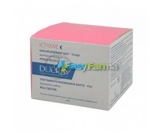 Ducray Ictyane Regenerierende Nachtpflege Gesicht Trockene Haut 50 ml