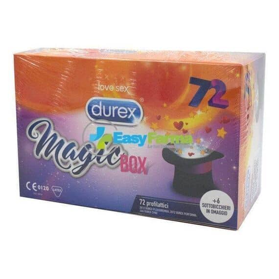 Durex Magic Box 72 Profilattici + 6 Sottobicchieri in Omaggio | Acquista Online su Farmaclick