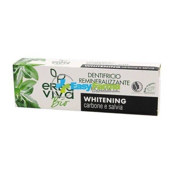 Erba Viva Bio Dentifricio Remineralizzante Biologico Whitening Carbone e Salvia 75 Ml | Acquista Online su Farmaclick