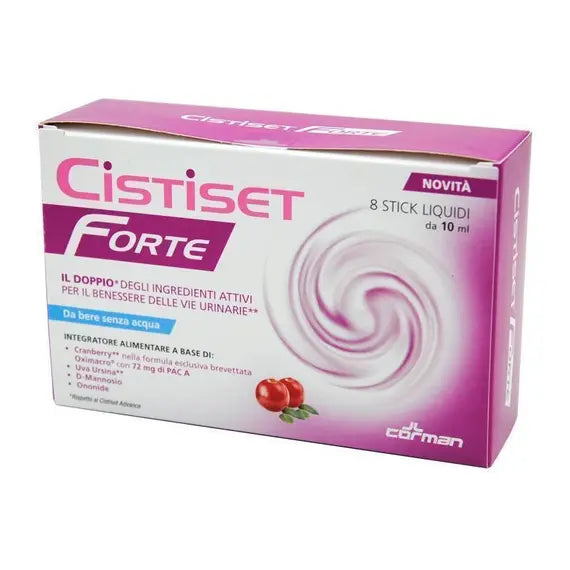 Cistiset Forte Integratore Alimentare per le Vie Urinarie 8 Stick Liquidi da 10 Ml | Acquista Online su Farmaclick