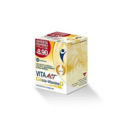 Vita Act Calcio + Vitamina D 60 Compresse | Acquista Online su Farmaclick